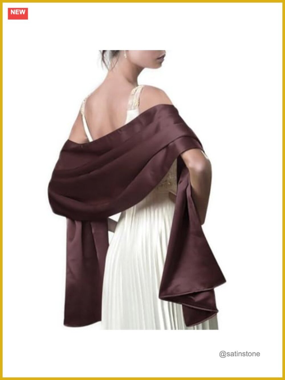Women's Satin Shawl Wrap Evening Dress Wedding Bridal Pashmina Shoulder Scarf